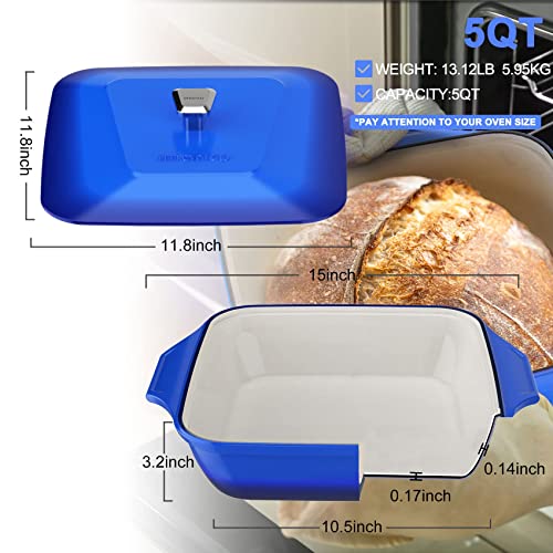 5 Quart Dutch Oven, Enameled Cast Iron, Oven Safe
