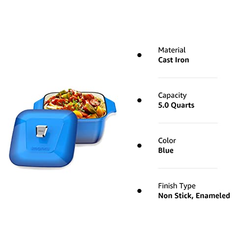 imarku 5 Quart Enameled Cast Iron Dutch Oven