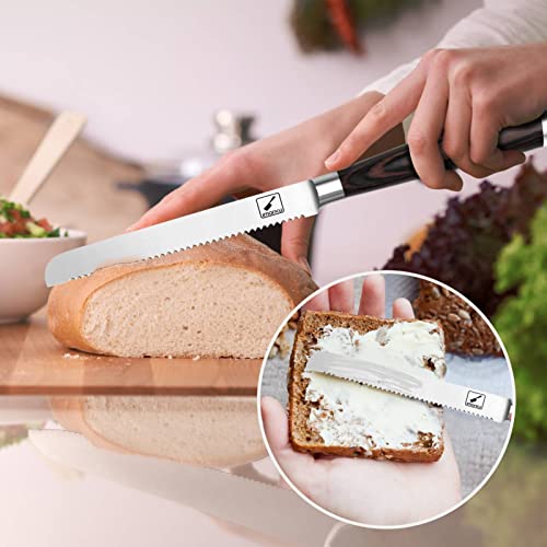 imarku Steak Knives Set with Wooden Block