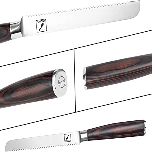 imarku Steak Knives Set with Wooden Block