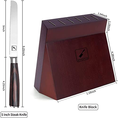 imarku Steak Knives Set with Wooden Block