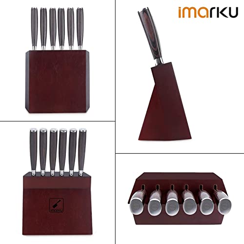 imarku Steak Knives Set with Wooden Block
