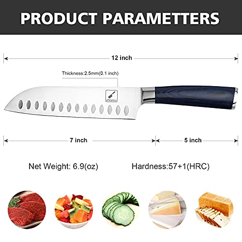 Imarku 7" Santoku Knife - HC Stainless Steel