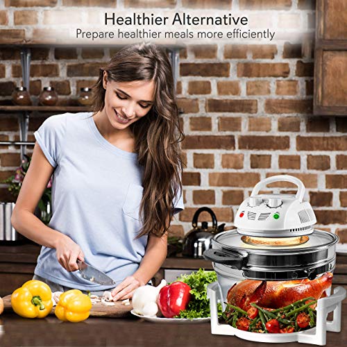 Nutrichef Air Fryer Convection Halogen Oven 13 Quart