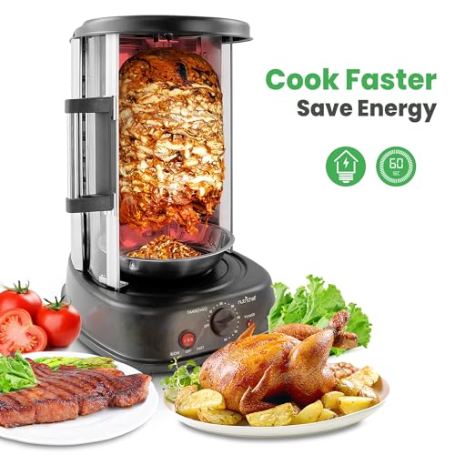 NutriChef Vertical Rotating Shawarma Oven - Stainless Steel
