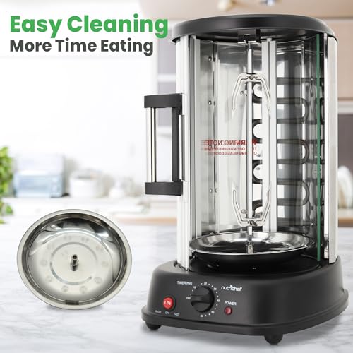 NutriChef Vertical Rotating Shawarma Oven - Stainless Steel