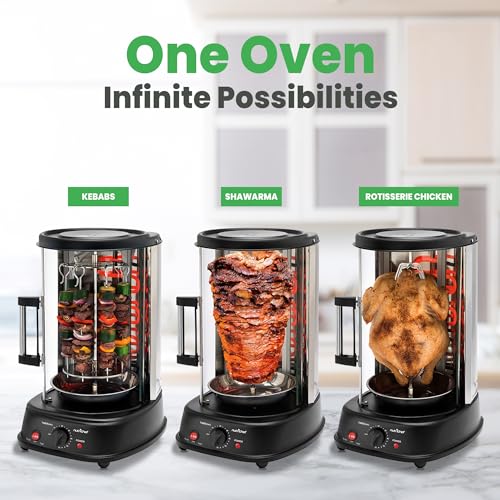 NutriChef Vertical Rotating Shawarma Oven - Stainless Steel