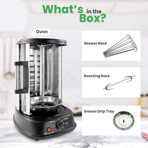 NutriChef Vertical Rotating Shawarma Oven - Stainless Steel