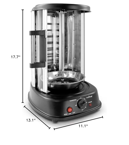 NutriChef Vertical Rotating Shawarma Oven - Stainless Steel