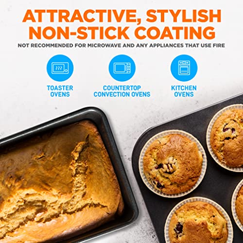 NutriChef 8-Piece Nonstick Bakeware Set - Oven Safe