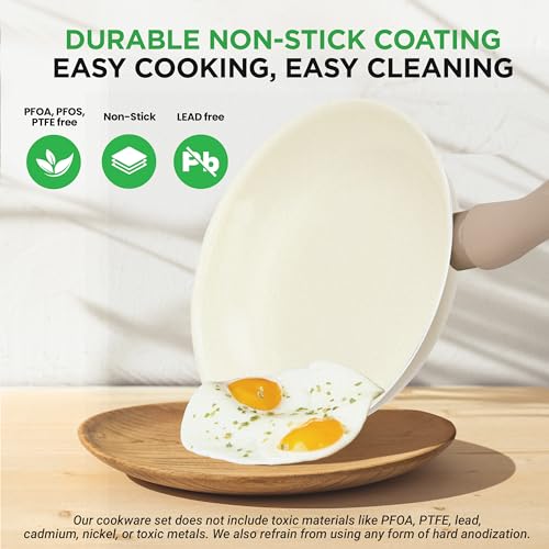 Nutrichef 54-Piece Marble Non-Stick Cookware Set
