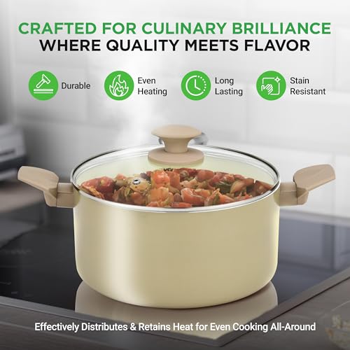 Nutrichef 54-Piece Marble Non-Stick Cookware Set