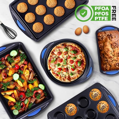 NutriChef 10-Piece Nonstick Bakeware Set - Carbon Steel