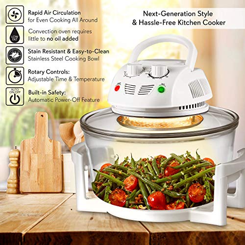 Large 13 Quart NutriChef Air Fryer Multicooker