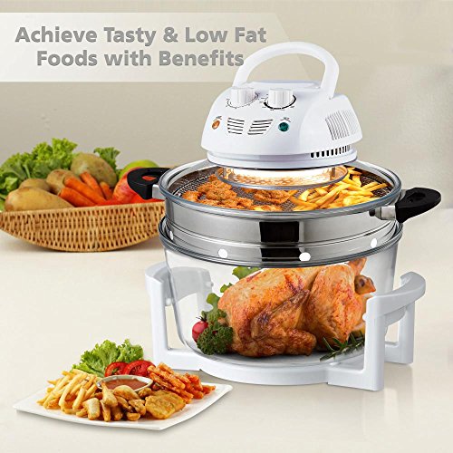 NutriChef 1200W Air Fryer Halogen Oven - 13QT