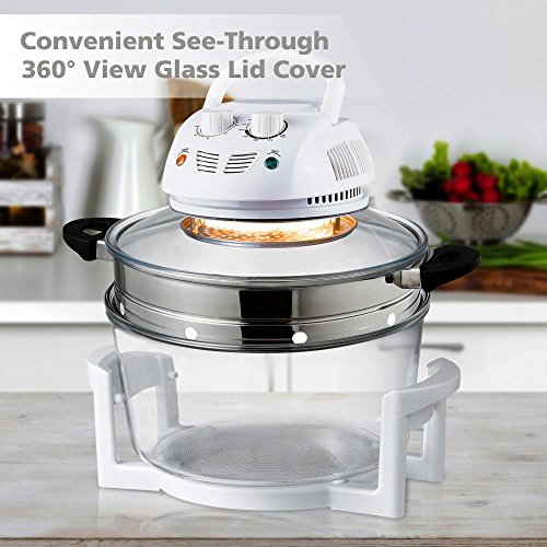 NutriChef 1200W Air Fryer Halogen Oven - 13QT