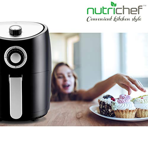 NutriChef 1000w 2 Quart Air Fryer, Oil-free Cooking