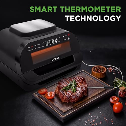 NutriChef Smart Grill & Air Fryer | 7 Cooking Functions