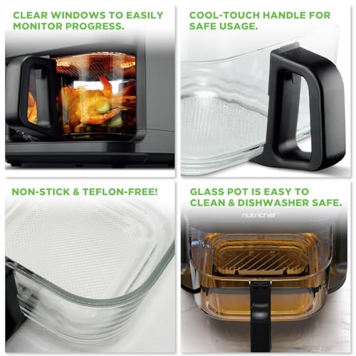 Nutrichef 5.8 Quart Air Fryer | 8 Cook Modes