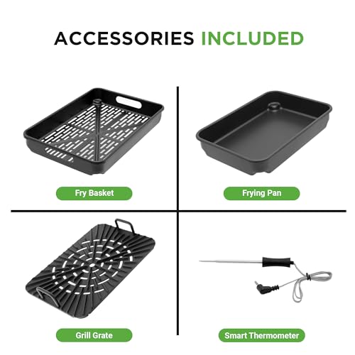 NutriChef Smart Grill & Air Fryer | 7 Cooking Functions