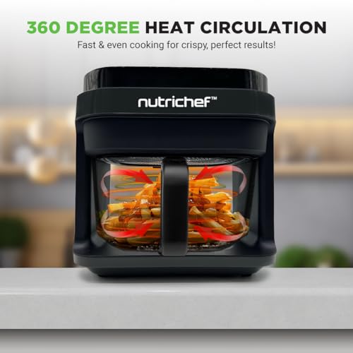 Nutrichef 5.8 Quart Air Fryer | 8 Cook Modes