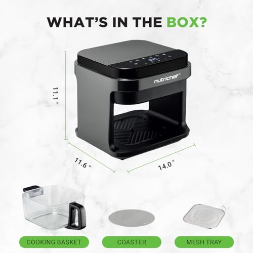 Nutrichef 5.8 Quart Air Fryer | 8 Cook Modes