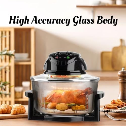 1300W Glass Air Fryer with 8 Accessories, 13-18 Quart