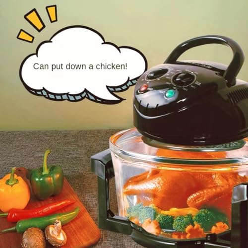 1300W Glass Air Fryer with 8 Accessories, 13-18 Quart