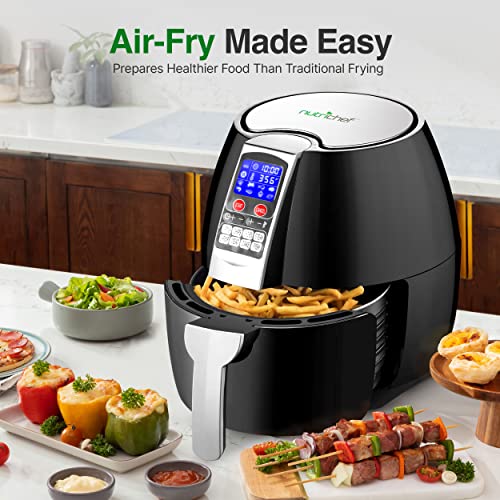 NutriChef Hot Air Fryer Oven - 3.7 Qt Stainless Steel