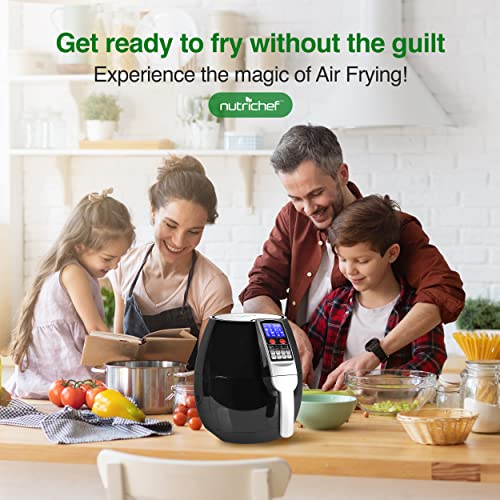 NutriChef Hot Air Fryer Oven - 3.7 Qt Stainless Steel