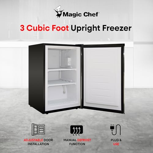 Magic Chef Mini Freezer with Manual Defrost, Silver