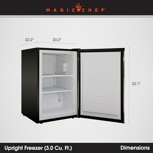 Magic Chef Mini Freezer with Manual Defrost, Silver
