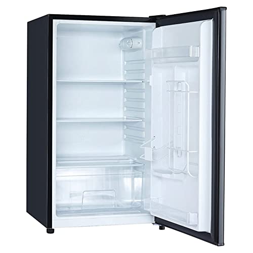Compact Mini Fridge with Freezer, Adjustable Temp, Can Dispenser