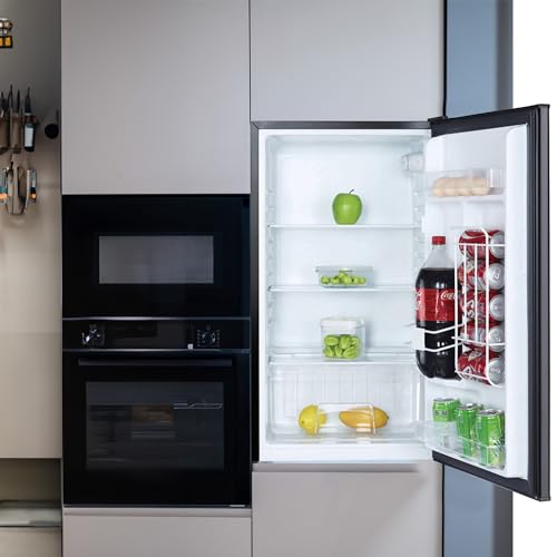 Compact Mini Fridge with Freezer, Adjustable Temp, Can Dispenser