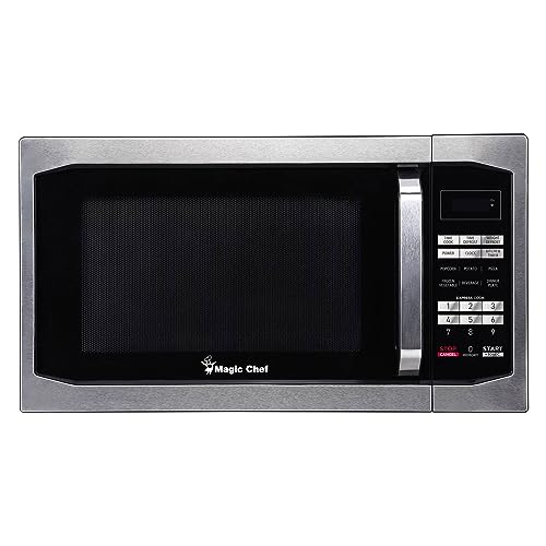 Stainless Steel Digital Programmable Countertop Microwave, 1.6 cu.ft