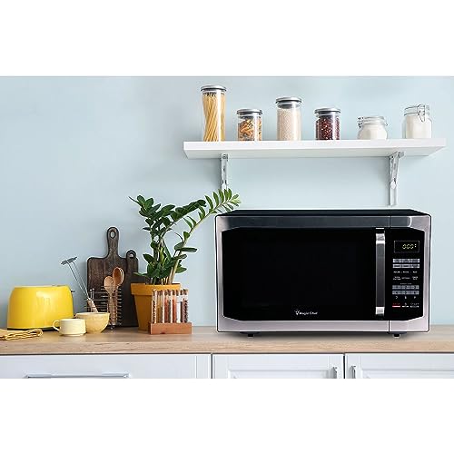 Stainless Steel Digital Programmable Countertop Microwave, 1.6 cu.ft