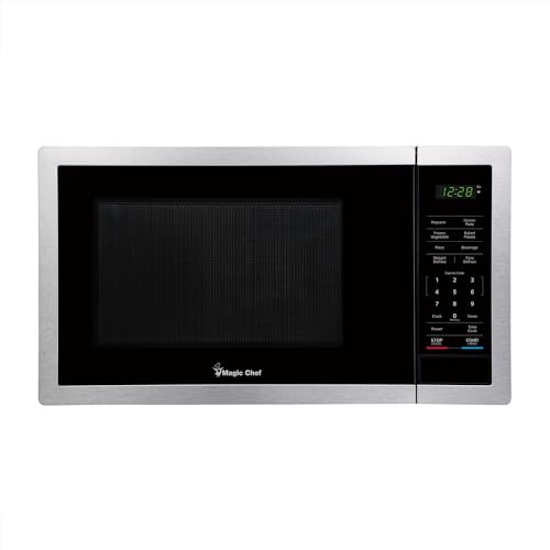 Compact Magic Chef Microwave Oven, Silver