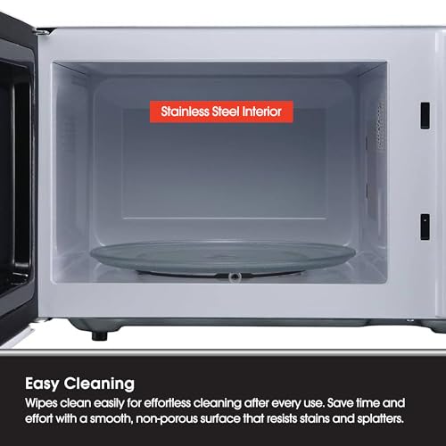 Compact Magic Chef Stainless Countertop Microwave, 6 Cooking Modes