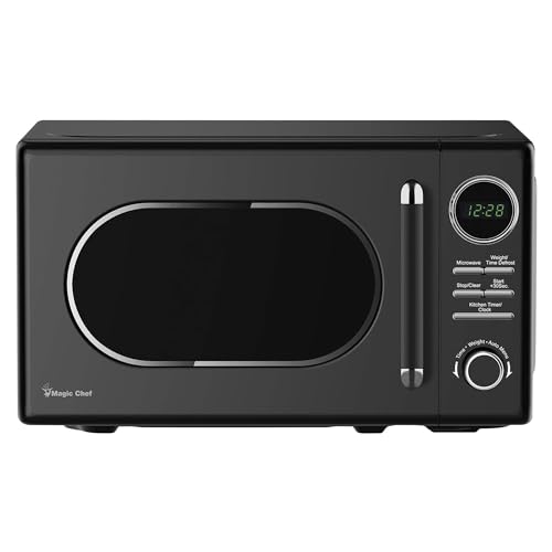 Retro Touch Countertop Microwave with 10 Power Levels