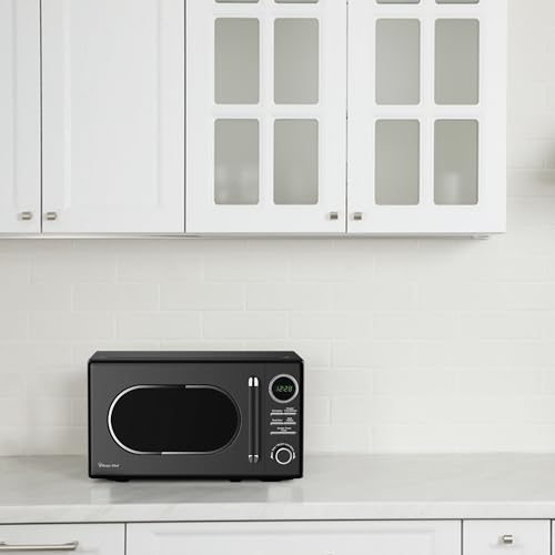 Retro Touch Countertop Microwave with 10 Power Levels