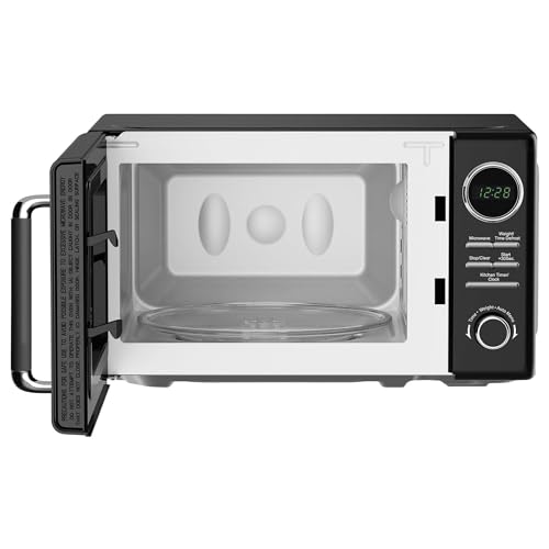 Retro Touch Countertop Microwave with 10 Power Levels