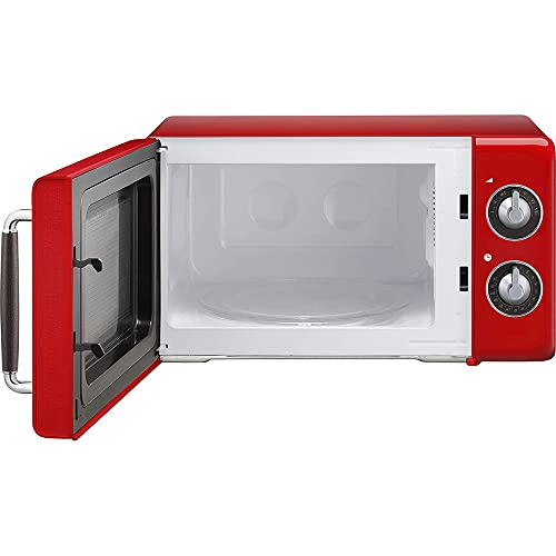 Retro Red Magic Chef Microwave with 2-Year Warranty
