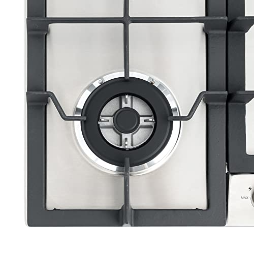 Magic Chef Stainless Steel Gas Cooktop with 4 Burners