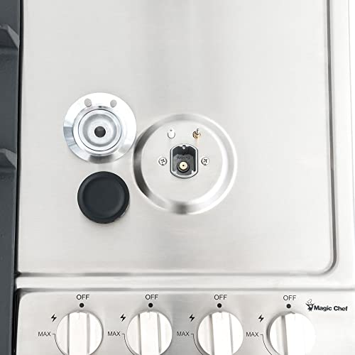 Magic Chef Stainless Steel Gas Cooktop with 4 Burners