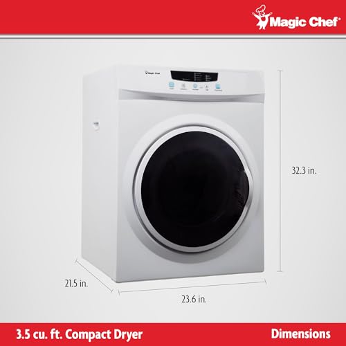 Magic Chef Compact Laundry Dryer - Portable, Space-Saving