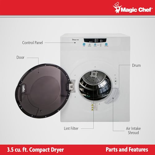Magic Chef Compact Laundry Dryer - Portable, Space-Saving