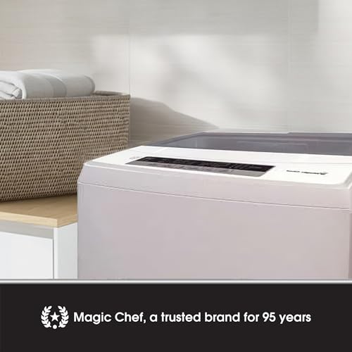 Magic Chef Compact Washer with LED Display, 6 Cycles