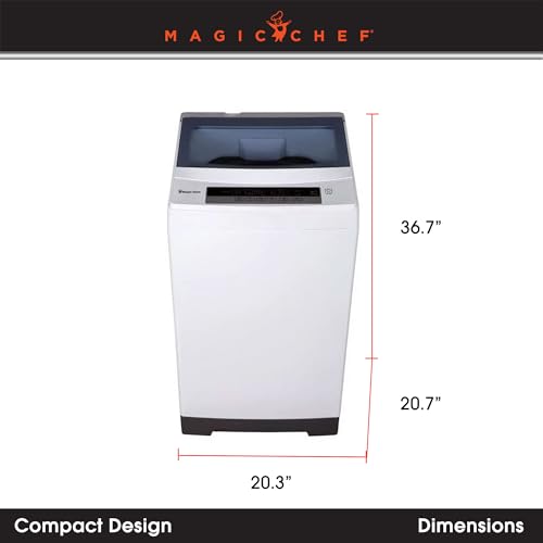 Magic Chef Compact Washer with LED Display, 6 Cycles