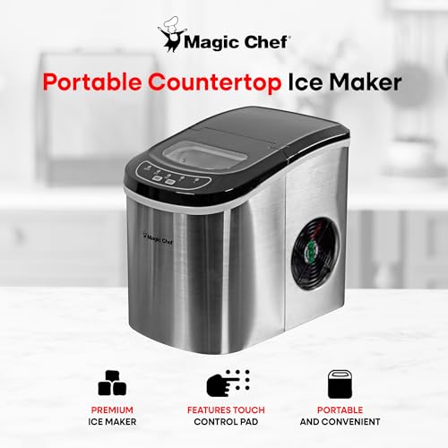 Portable Stainless Steel Ice Maker for Home and Parties