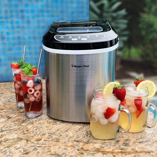 Portable Stainless Steel Ice Maker for Home and Parties